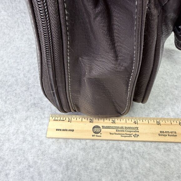 Medium Brown Cross Body Purse with Adjustable Strap Multi Compartments - Picture 11 of 14